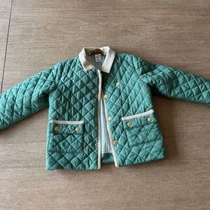 Kids Beaufort Bonnet Company Quilted Green Jacket 2T